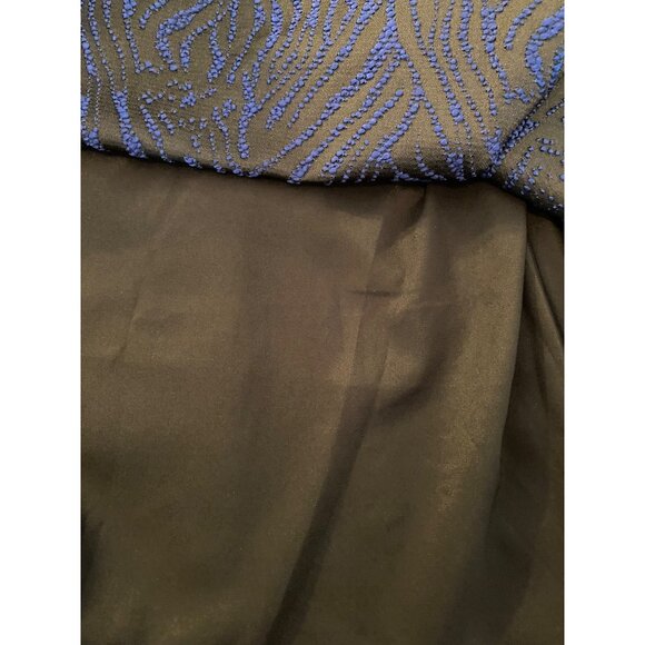 Tahari Womens Blue & Black Sleeveless A-Line Dress Small - Picture 6 of 8